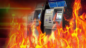 Fire at ATM